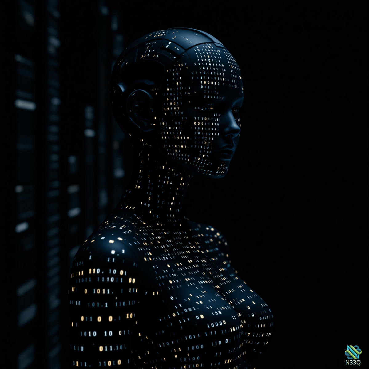 Binary Code Female Android Profile