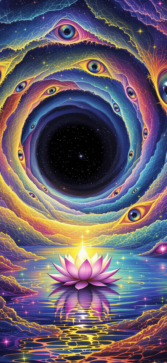 Lotus Flower in Cosmic Eye Vortex