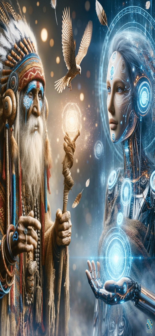 Shaman and Cyborg Facing in Cosmic Encounter