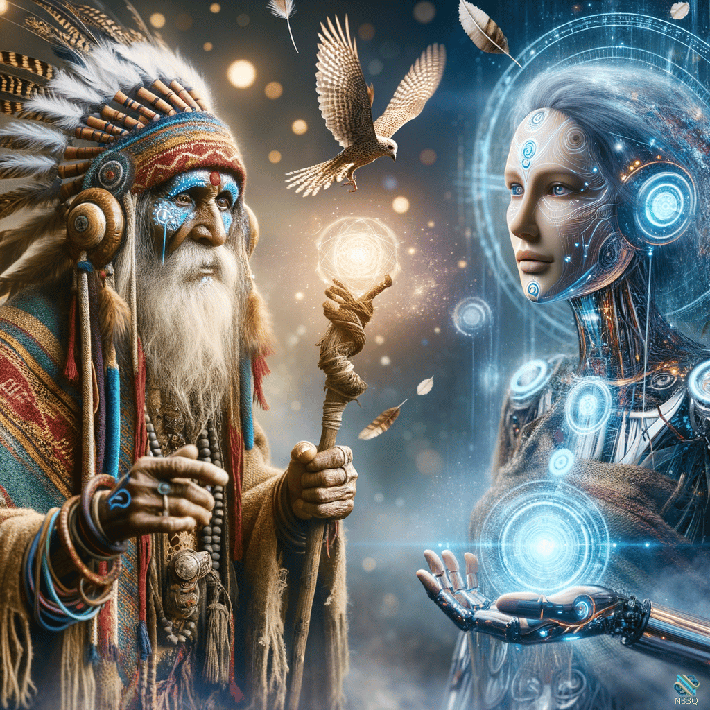 Shaman and Cyborg Facing in Cosmic Encounter