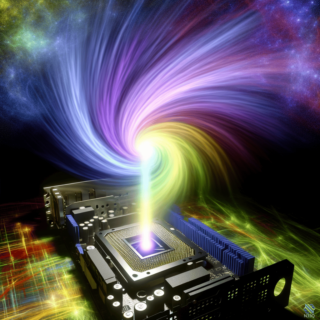 Graphics Card with Cosmic Light Vortex