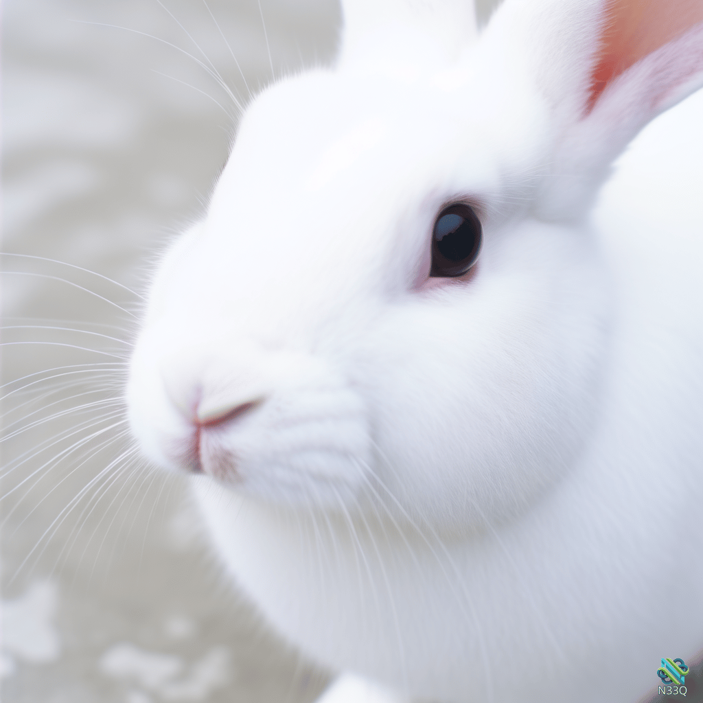 Close-Up of White Rabbit Face