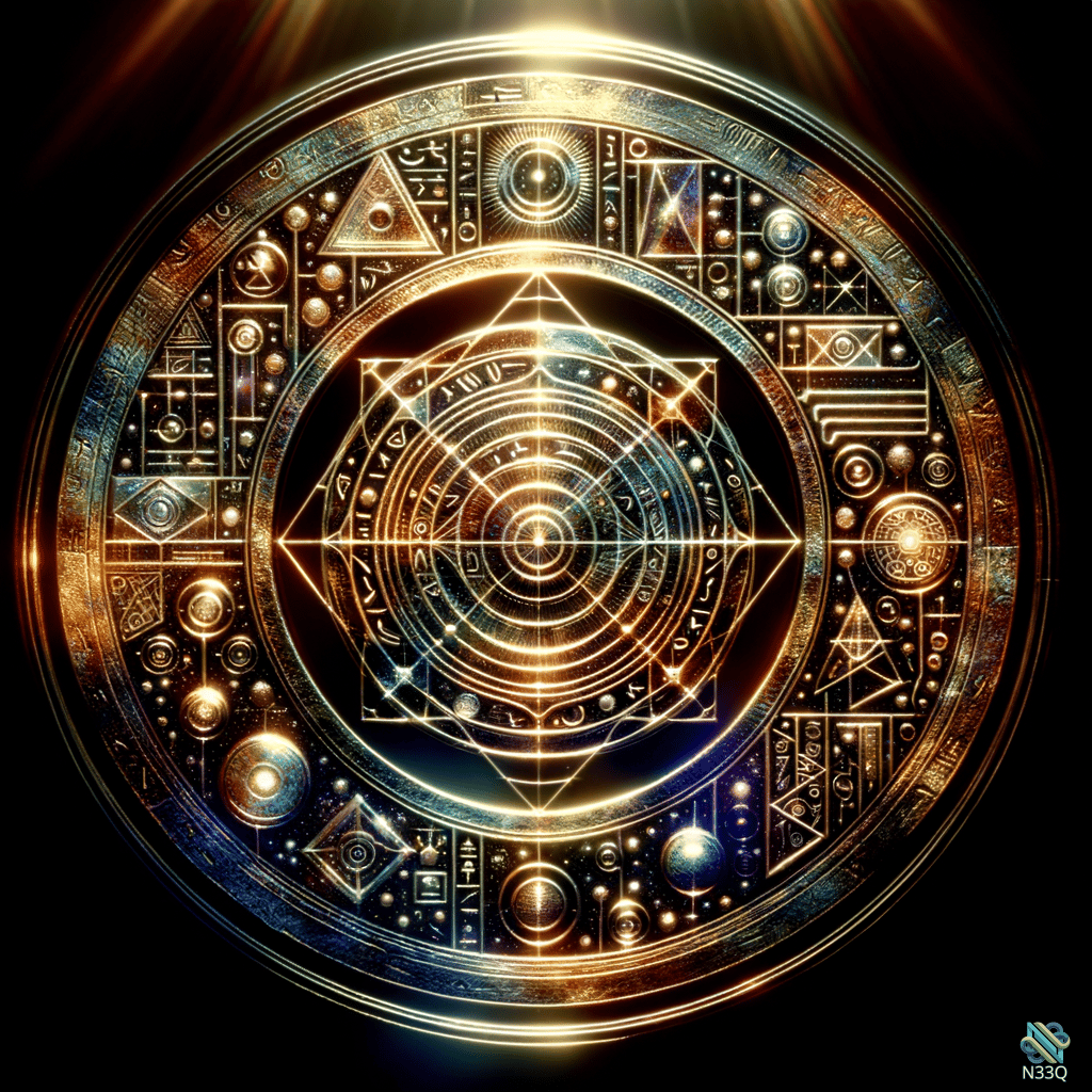 Golden Glowing Sacred Geometry Mandala