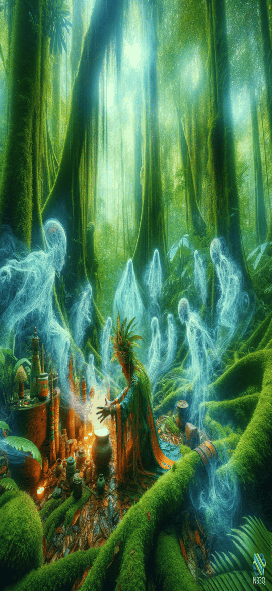Shaman Summoning Spirits in Mossy Jungle