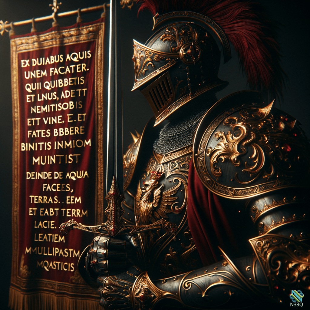 Knight in Ornate Black and Gold Armor