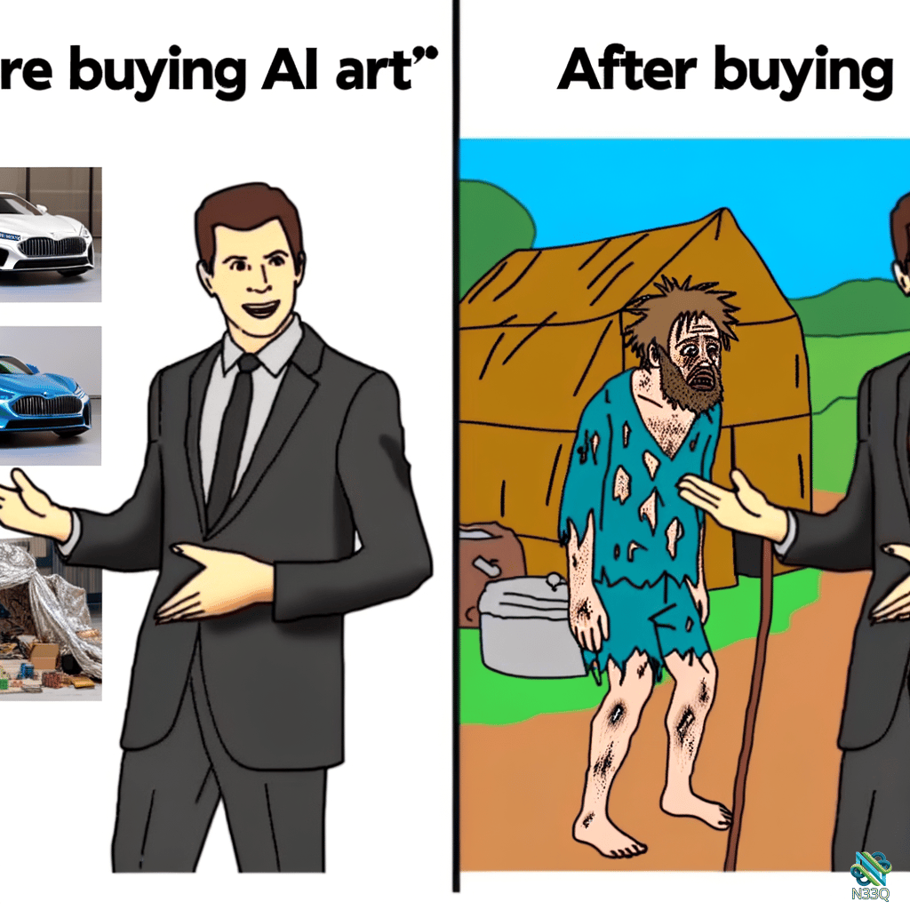 Before and After AI Art Purchase