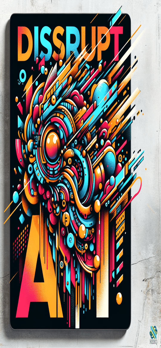 Neon Disrupt AI Futuristic Explosion