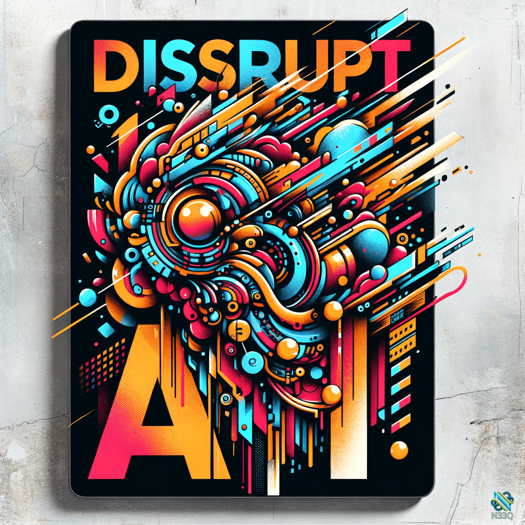 Neon Disrupt AI Futuristic Explosion