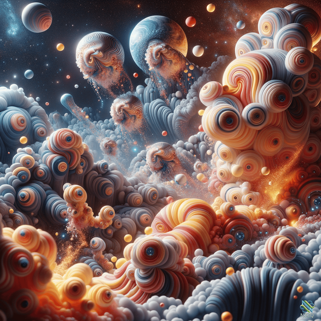 Surreal Swirling Eye Clouds in Space