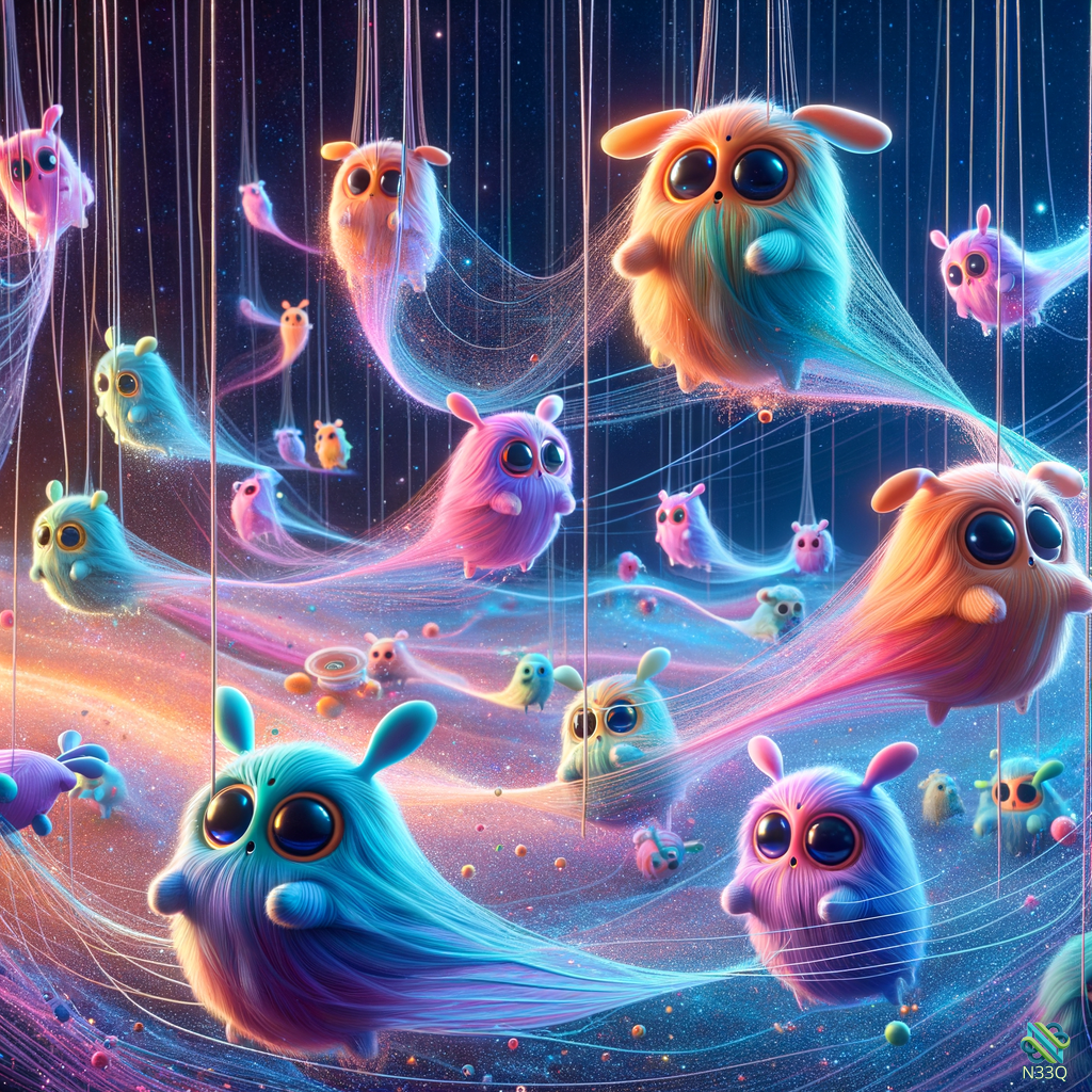 Fluffy Creatures Drifting Through Cosmic Nebula