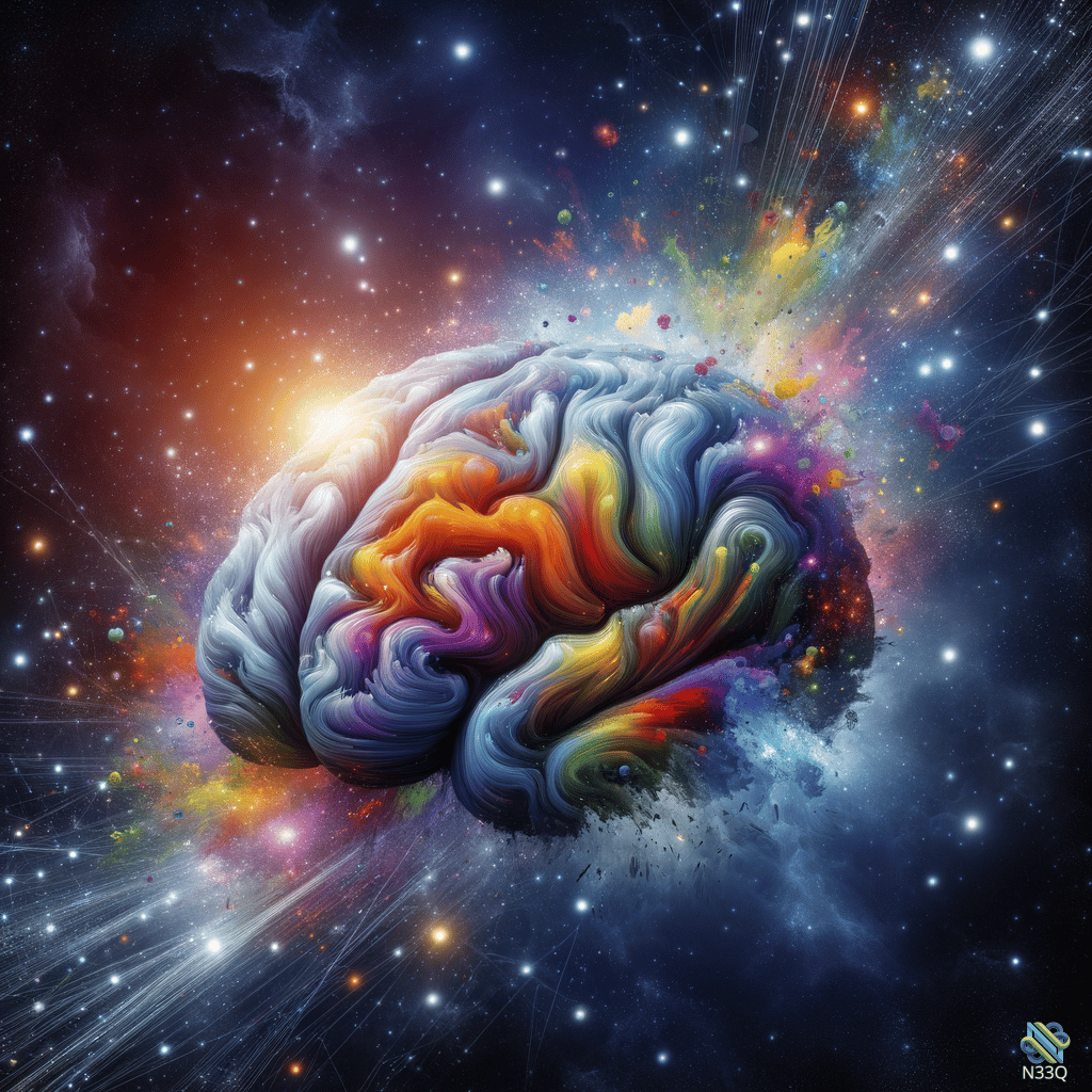 Explosive Rainbow Brain in Deep Space