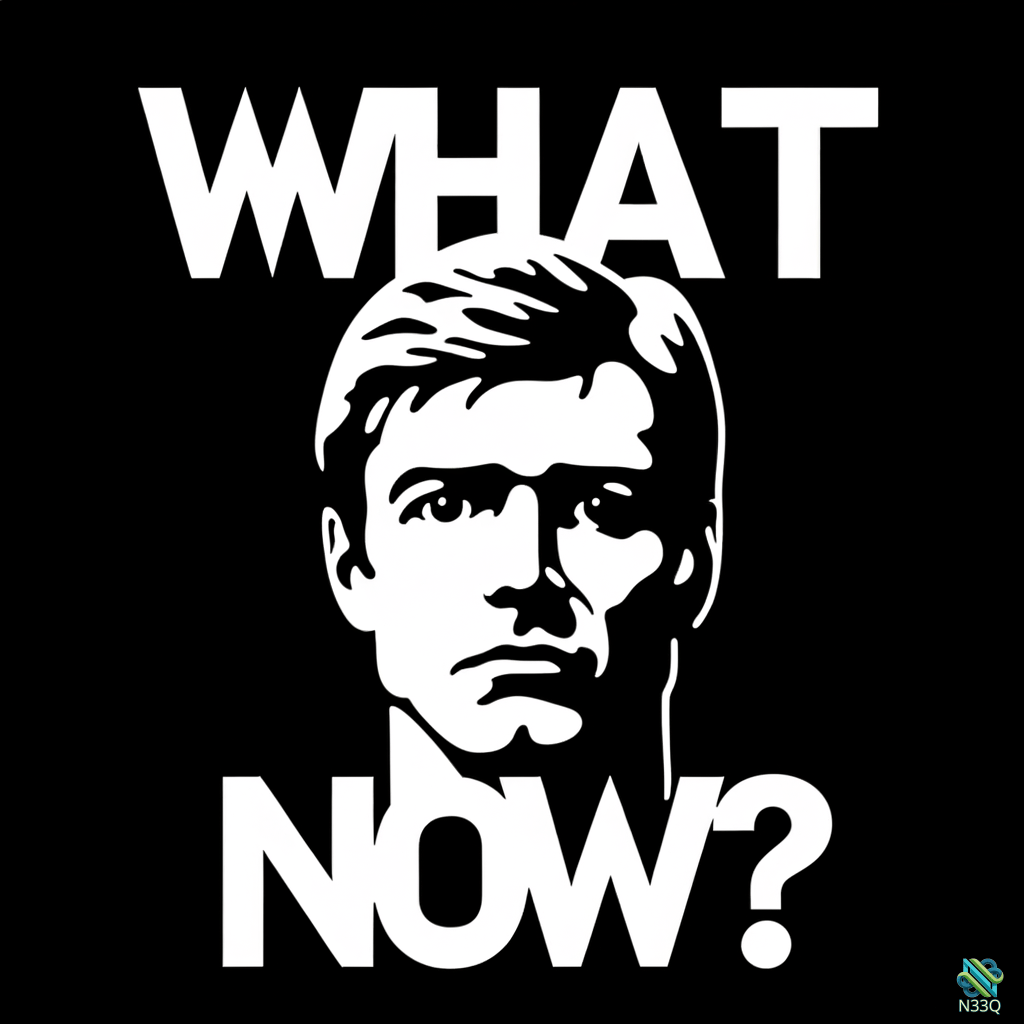 What Now Man's Face Graphic