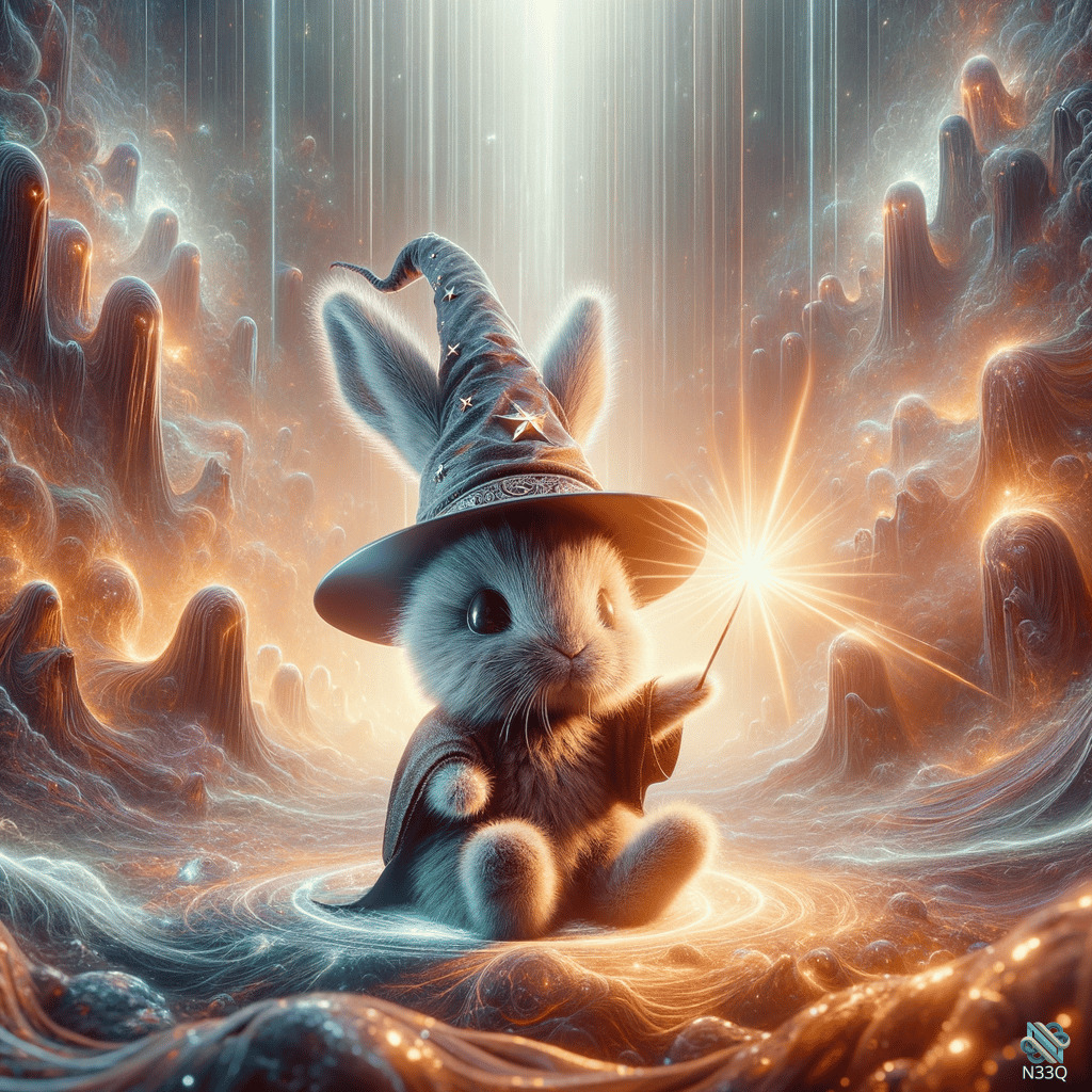 Bunny Wizard Casting Starlight Spell