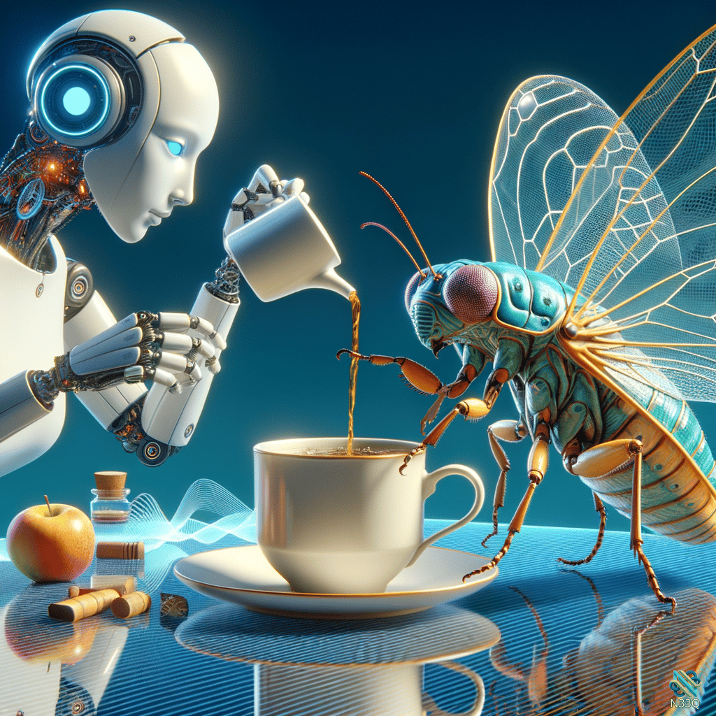 Robot Pouring Coffee for Giant Insect