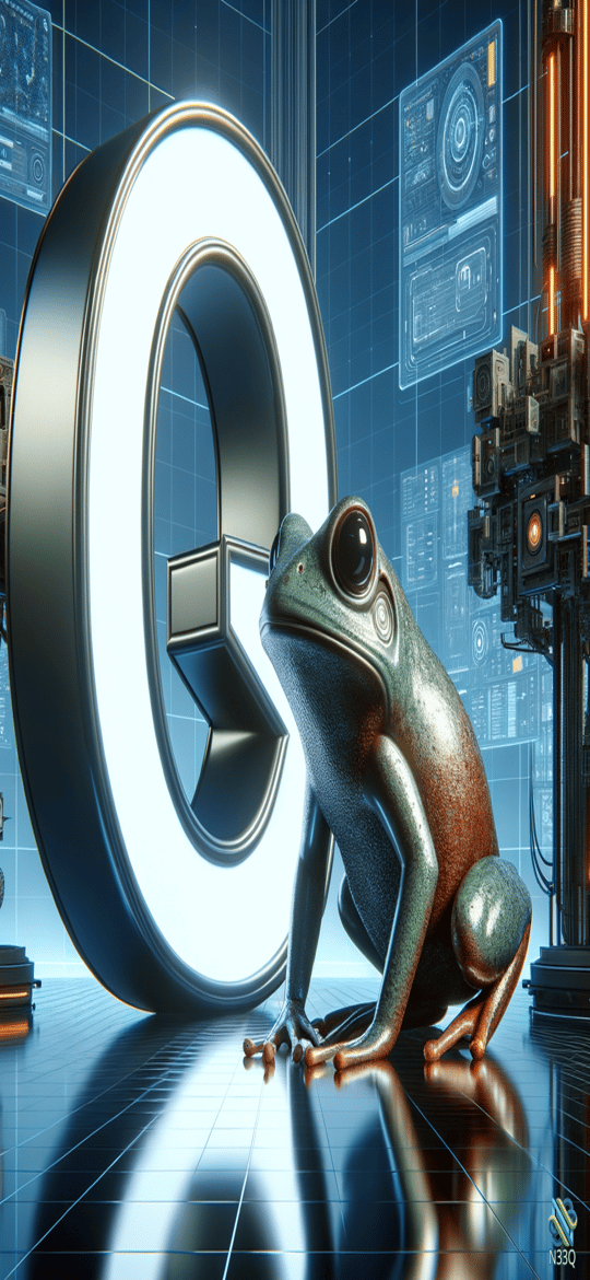 Metallic Frog and Glowing Letter G