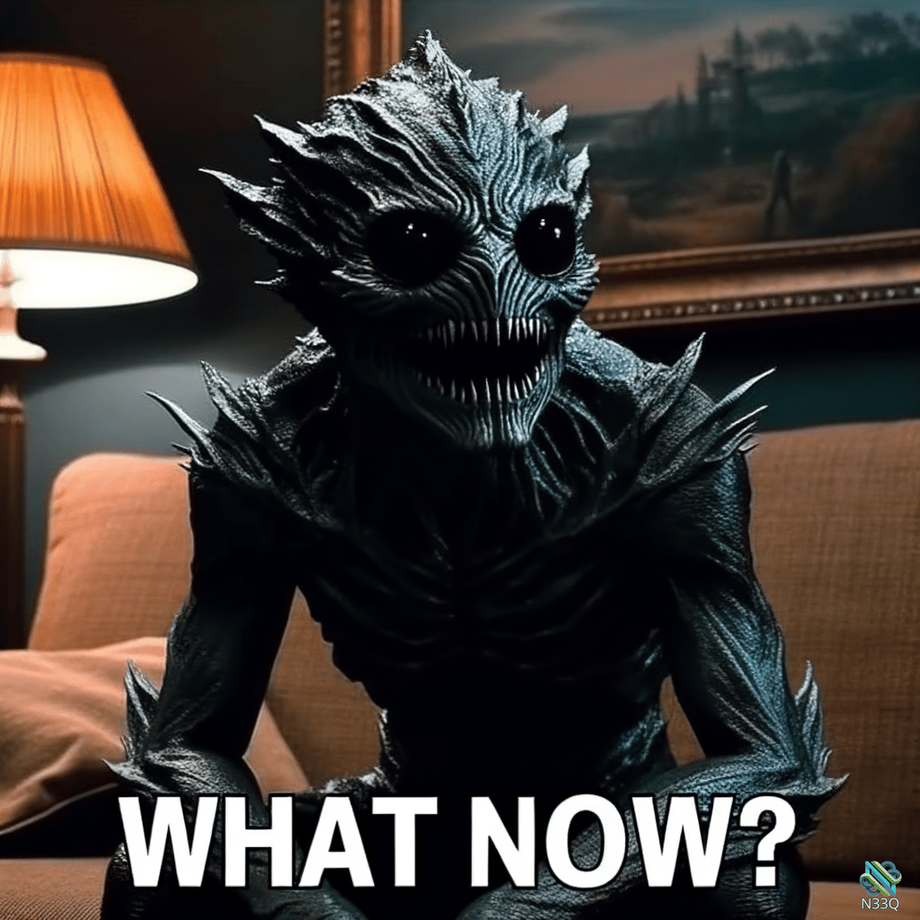 Spiky Monster on Living Room Couch