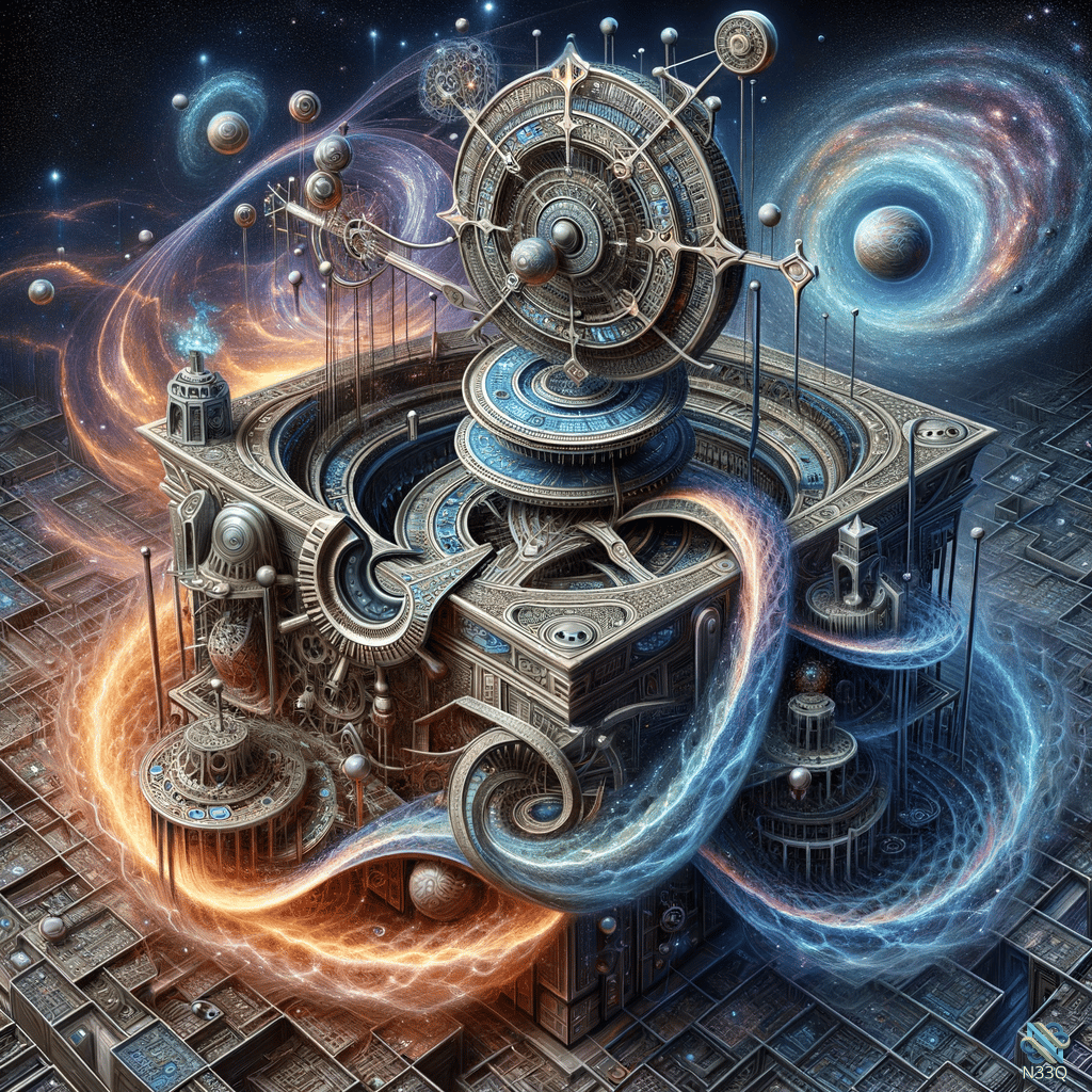 Celestial Orrery Machine in Cosmic Space