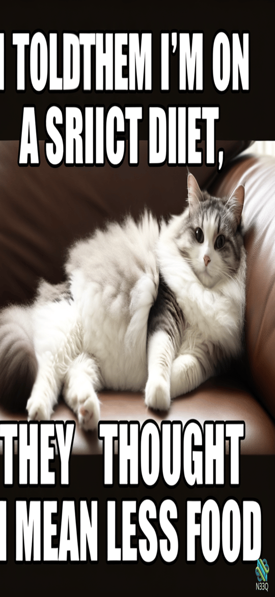 Fluffy Cat on Brown Leather Couch