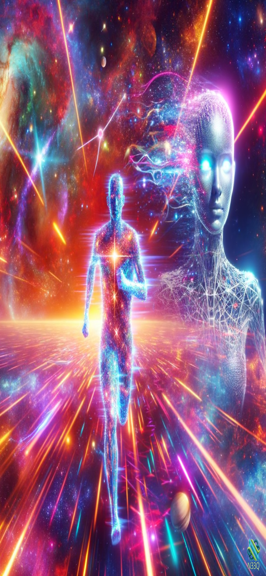 Stellar Runner and Cosmic Wireframe Entity