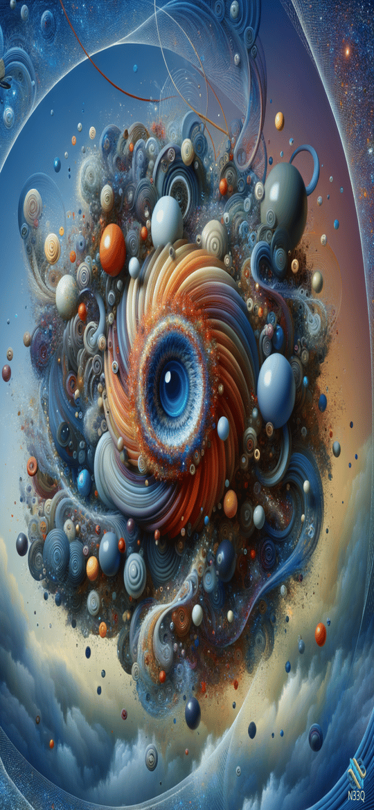 Cosmic Blue Eye in Swirling Vortex