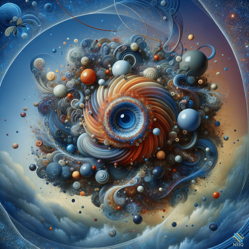 Cosmic Blue Eye in Swirling Vortex