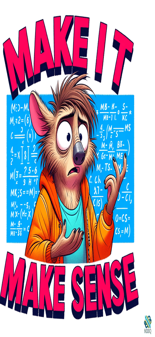 Confused Mouse Surrounded by Equations