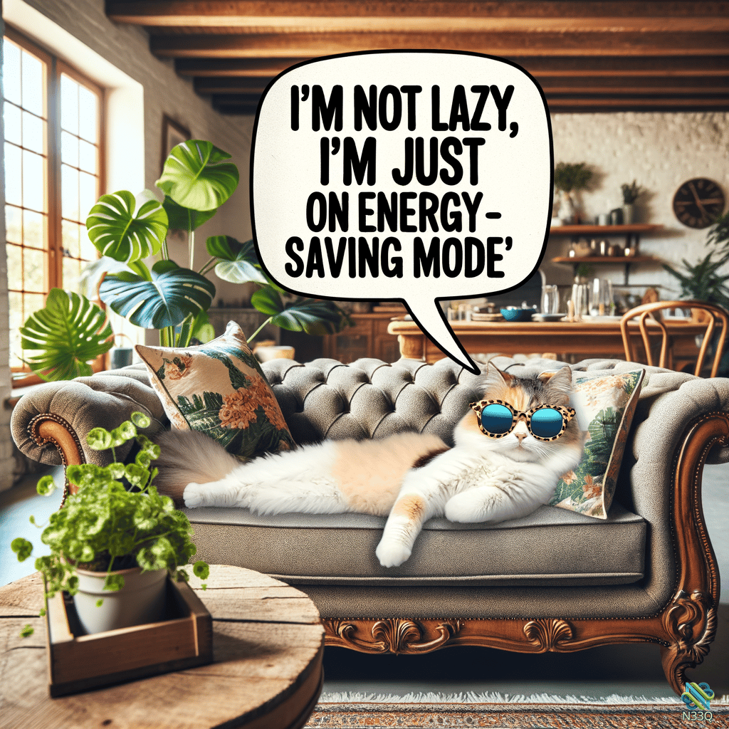 Relaxed Cat on Tufted Couch with Sunglasses