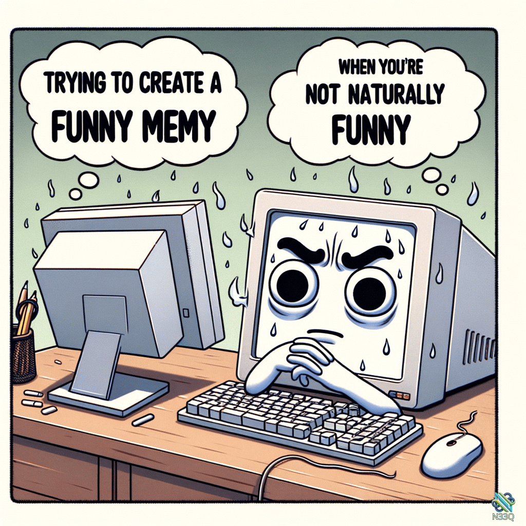 Stressed CRT Monitor Making a Meme