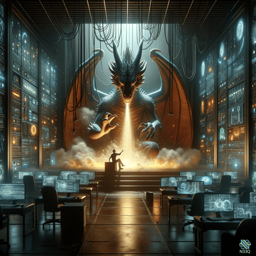 Colossal Dragon in Server Control Room