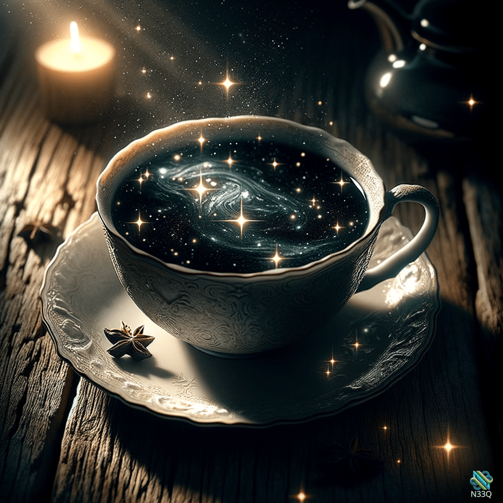 Galaxy Swirling in Vintage Teacup
