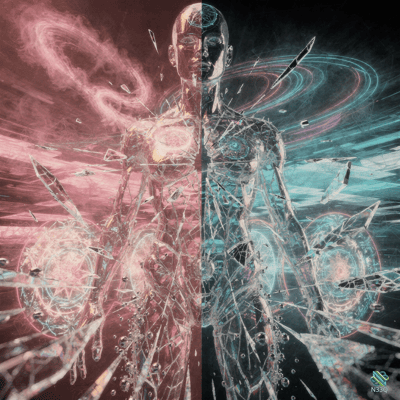 Split Cyborg Shattering in Cosmic Energy