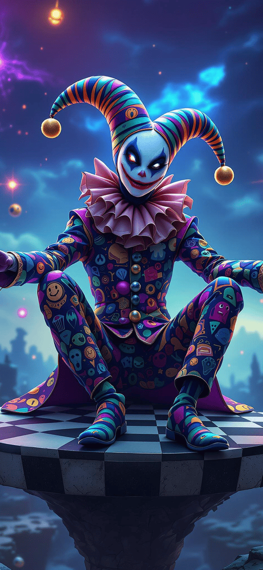 Jester on Cosmic Checkered Pedestal