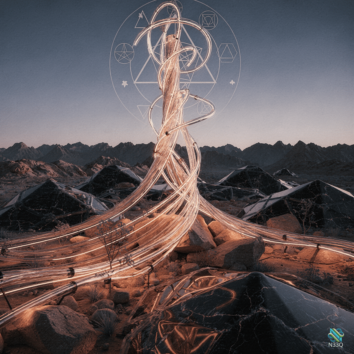 Twisted Light Vortex in Desert Mountains
