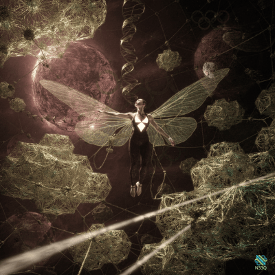Winged Woman in Cosmic Neural Network