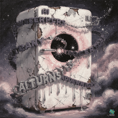 Cracked Safe with Cosmic Portal and Letters