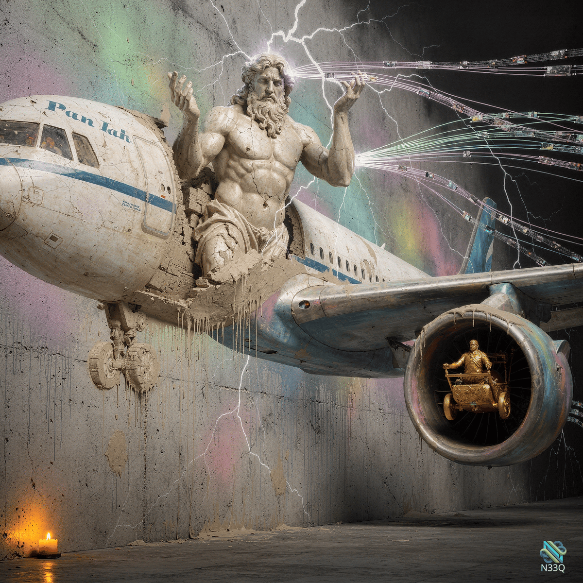 Zeus Emerging from Crashed Pan Am Airplane