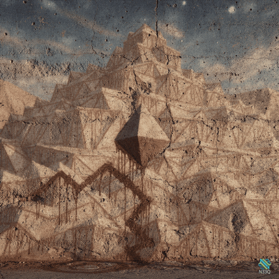 Geometric Pyramids on Cracked Wall