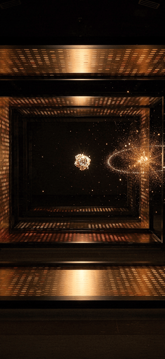 Nested Copper Frames Around a Tiny Galaxy