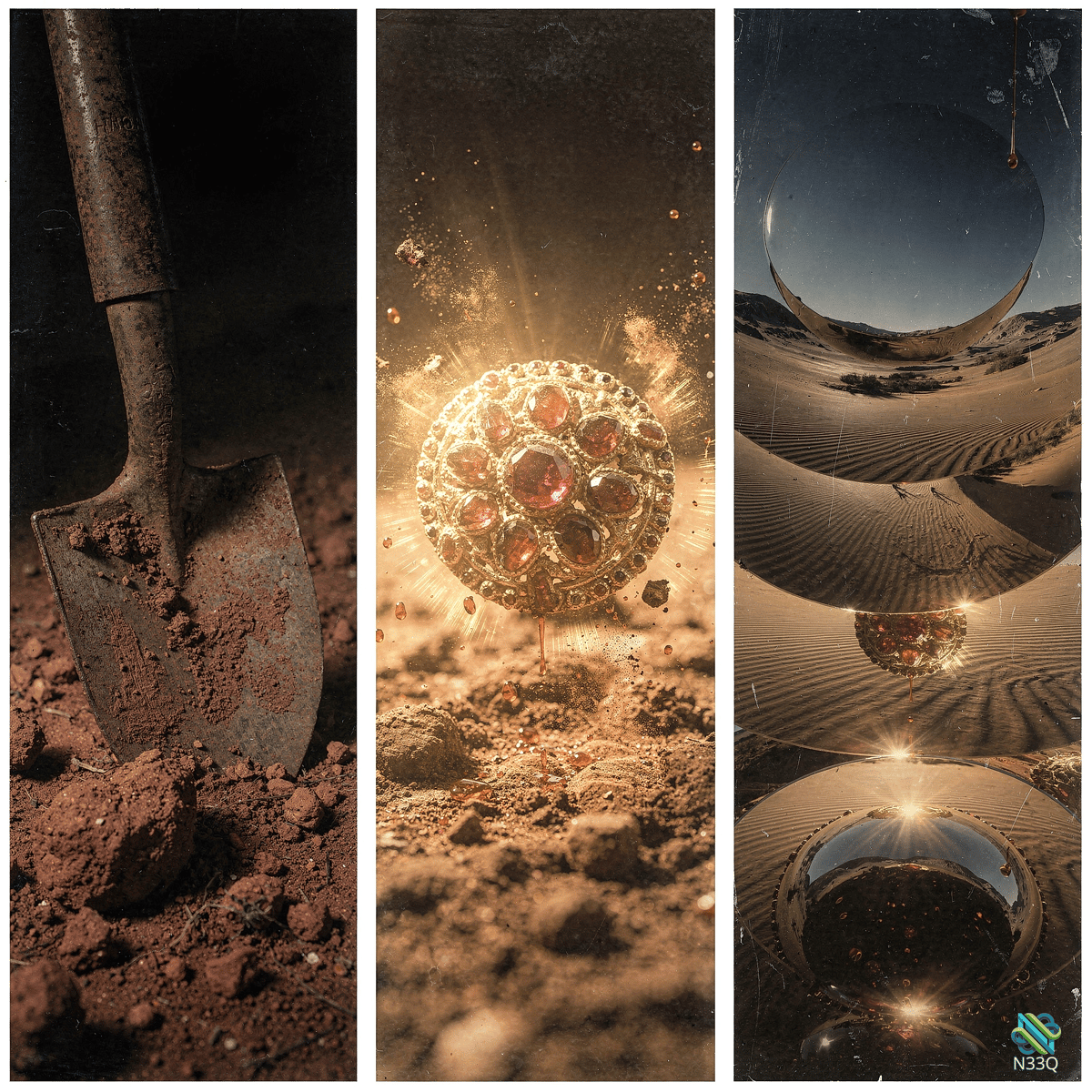 Shovel Soil Jeweled Orb Desert Spheres