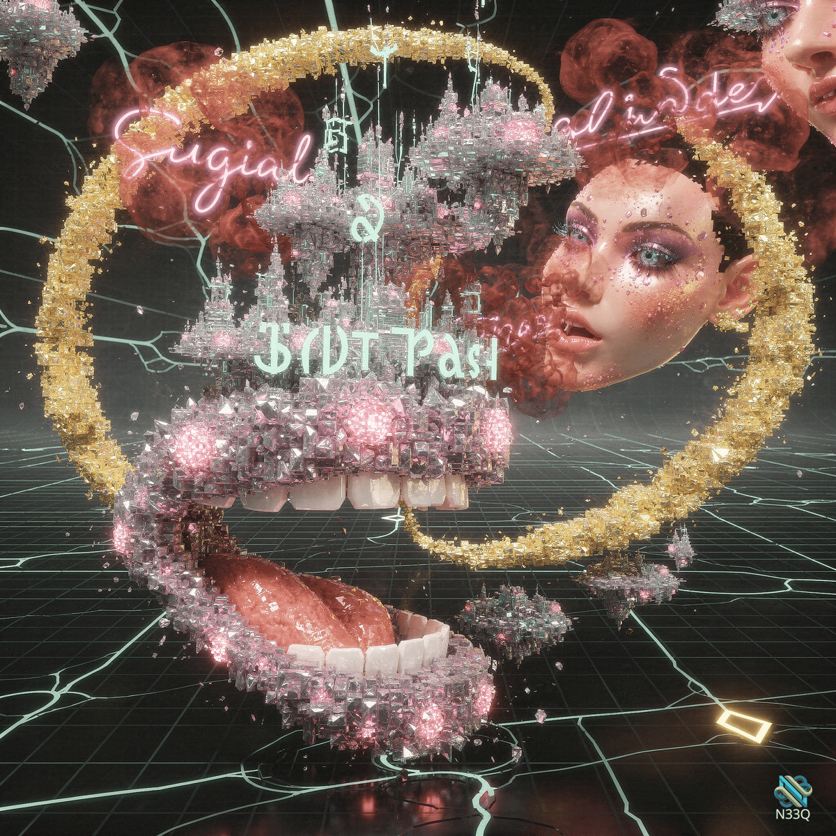 Crystal Castle Above Sparkling Open Mouth