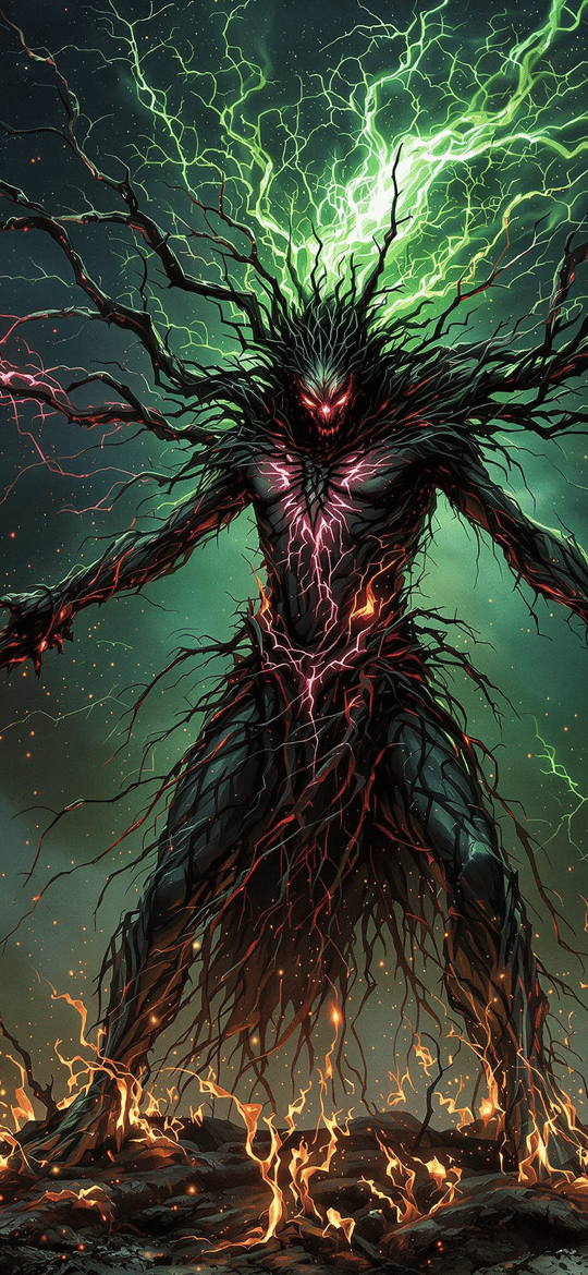 Root Monster Crowned with Green Lightning