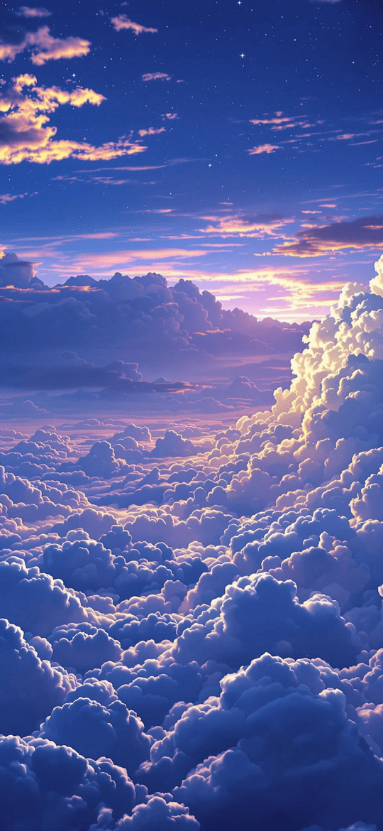 Sunset Over Vast Sea of Clouds
