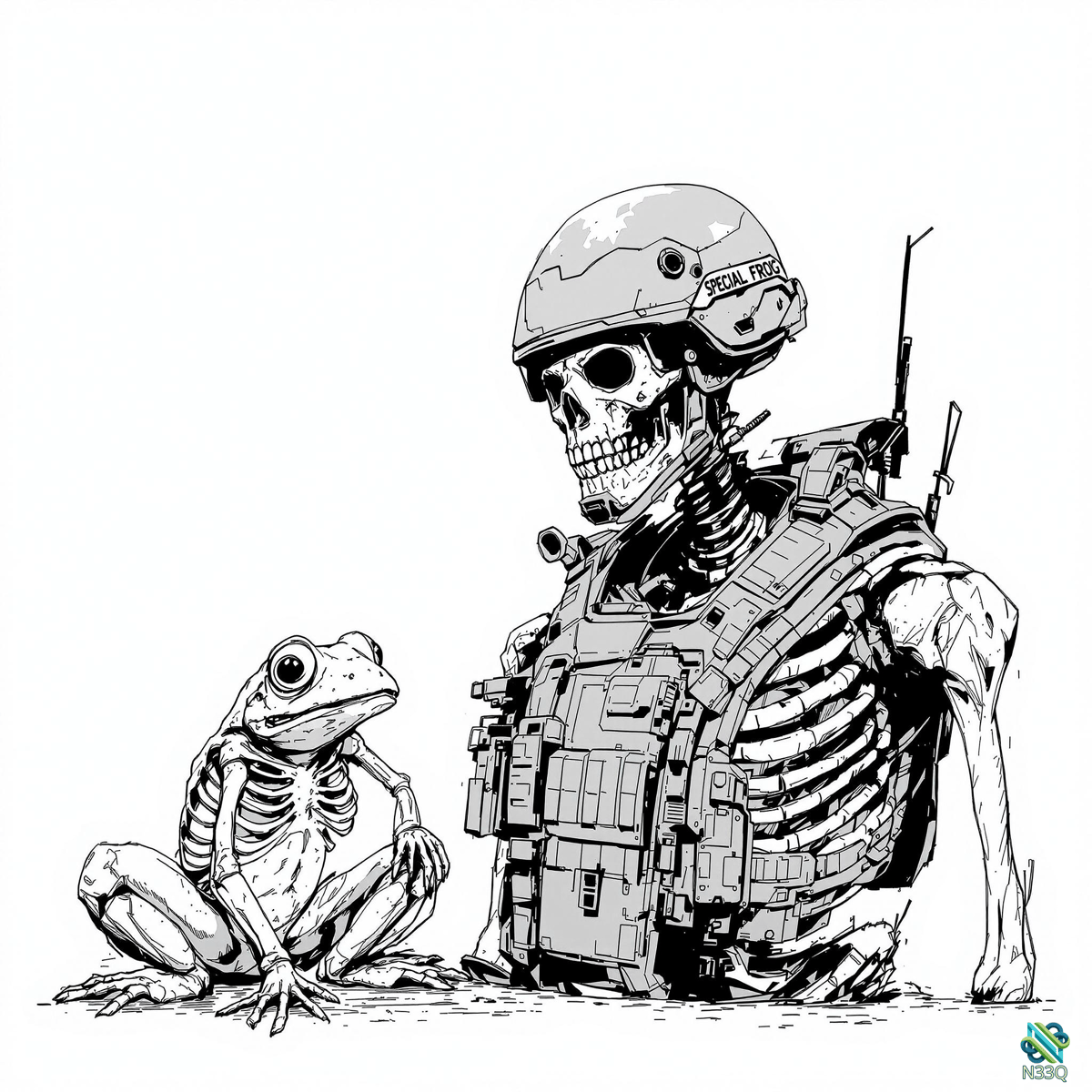 Special Forces Skeleton and Frog Skeleton