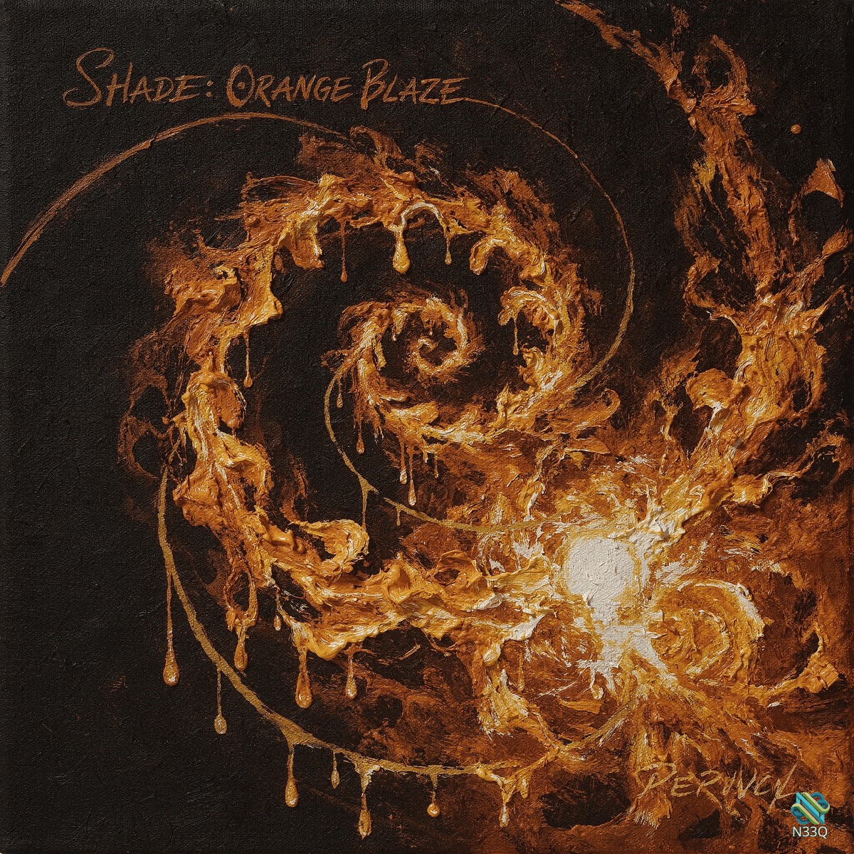 Orange Blaze Swirling Fire Vortex